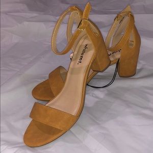 Suede Ankle Strap Heel